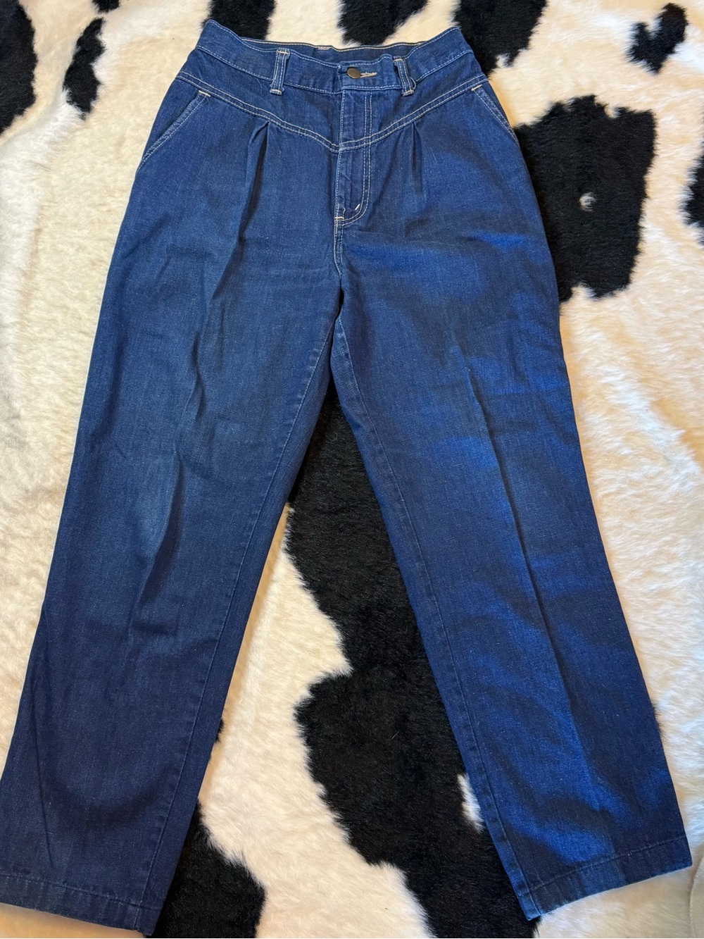 Chic vintage Dark Blue mom Denim Jeans